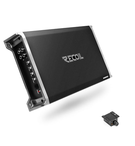 RED1200.1 2500 Watts Class-D Car Audio Mono-block Subwoofer Amplifier, 1 Ohm Stable, Remote Bass Knob Included