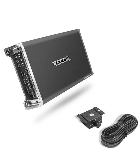 RED1800.5 1,800 Watts Class-D Car Audio 5-Channel Amplifier, Mono 1 Ohm Stable, Remote Bass Knob Included