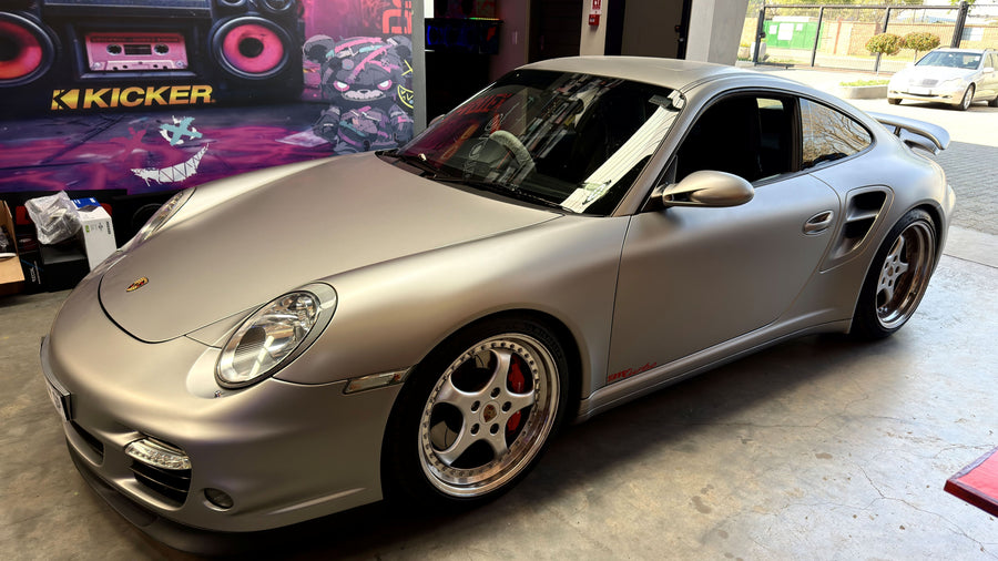 Porsche car audio installation